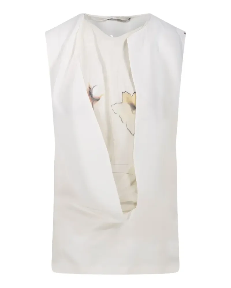 SPORTMAX Oberteil mit Blumen-Print - Nude Nude