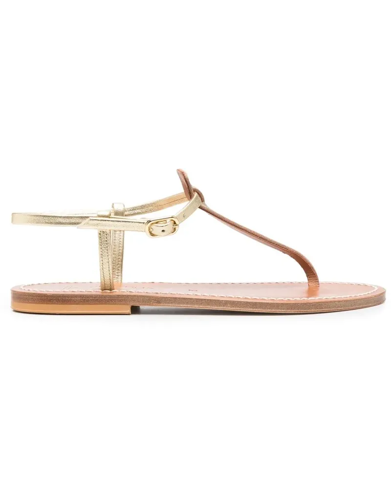 K.Jacques  Sandalen mit T-Riemen - Gold Gold