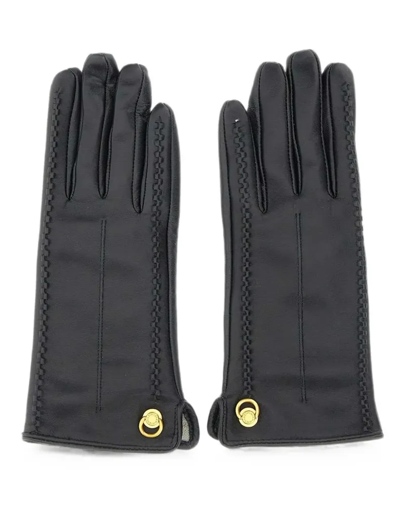 Gianni Chiarini logo-rivet stitched-detail gloves - Schwarz Schwarz