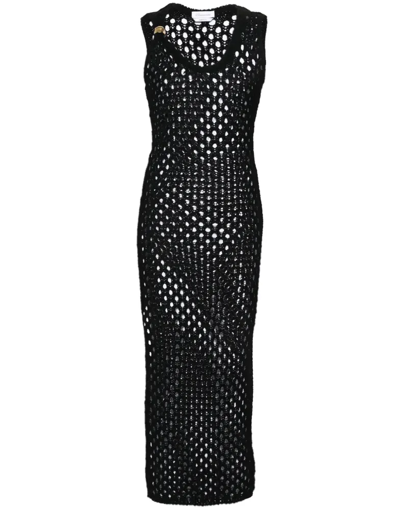 Blumarine Gehäkeltes Maxikleid - Schwarz Schwarz