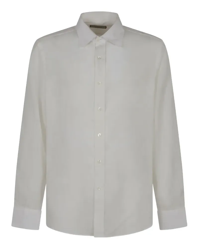 Canali Hemd aus Leinen - Nude Nude