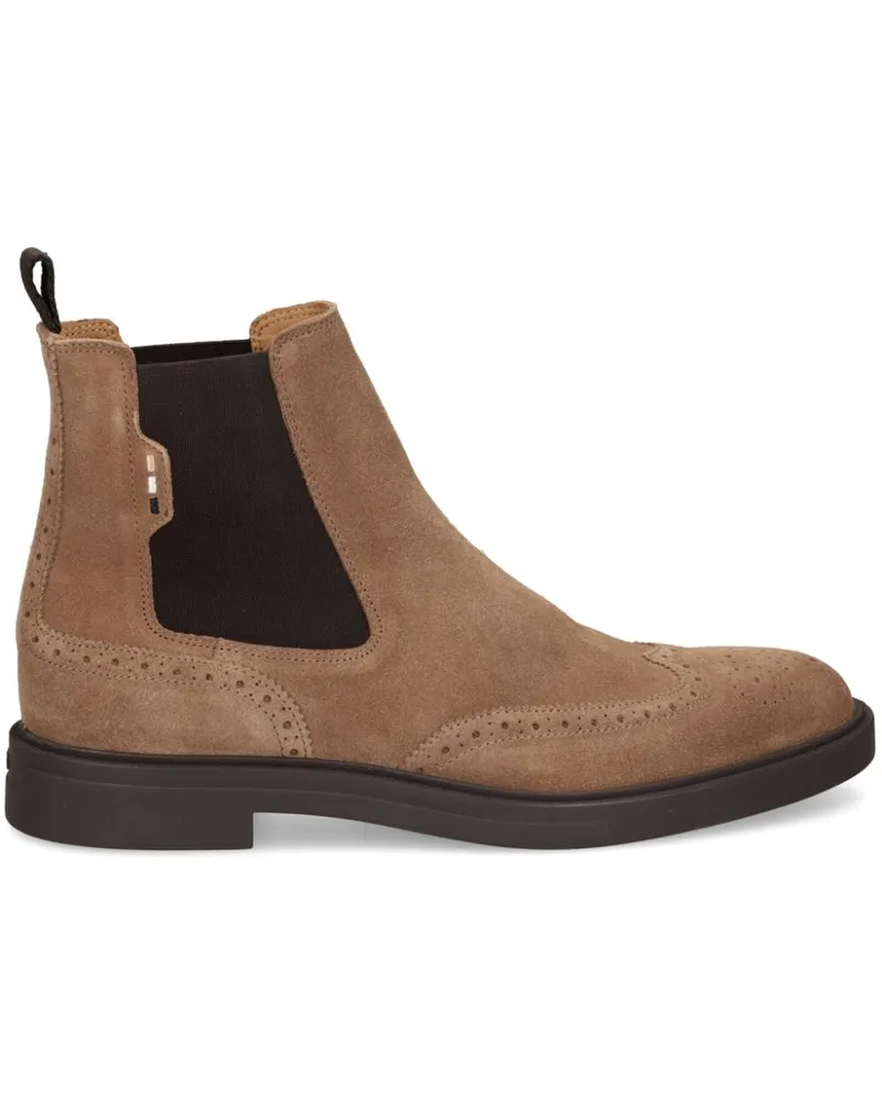 HUGO BOSS Chelsea-Boots aus Wildleder Braun