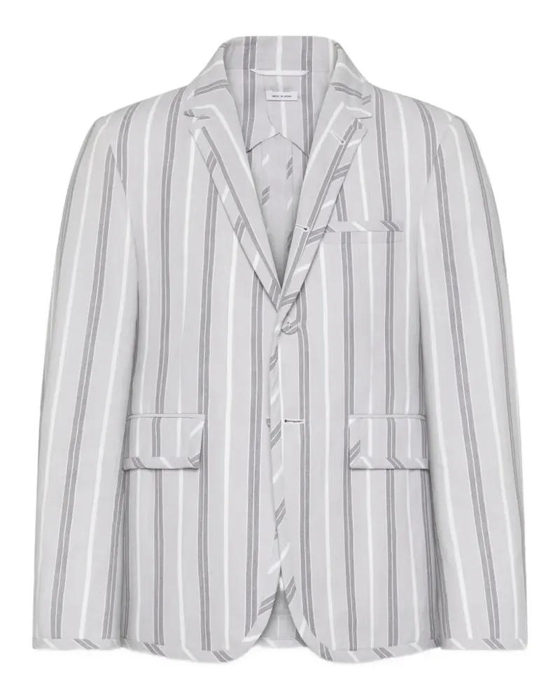 Thom Browne Madras striped blazer - Grau Grau