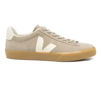 Sneakers mit Logo-Patch - Nude