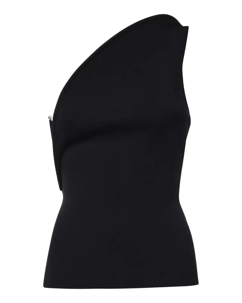 Christopher Esber one-shoulder hardware-detail blouse - Schwarz Schwarz