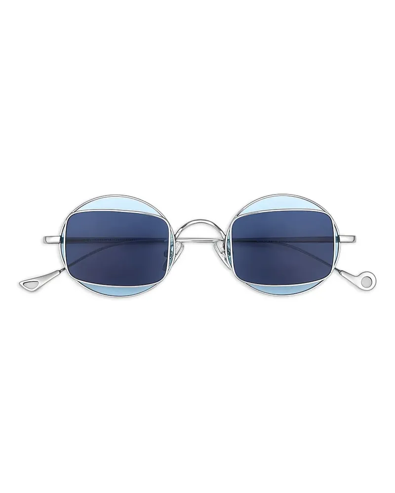 Eyepetizer Sonnenbrille mit rundem Gestell - Silber Silber