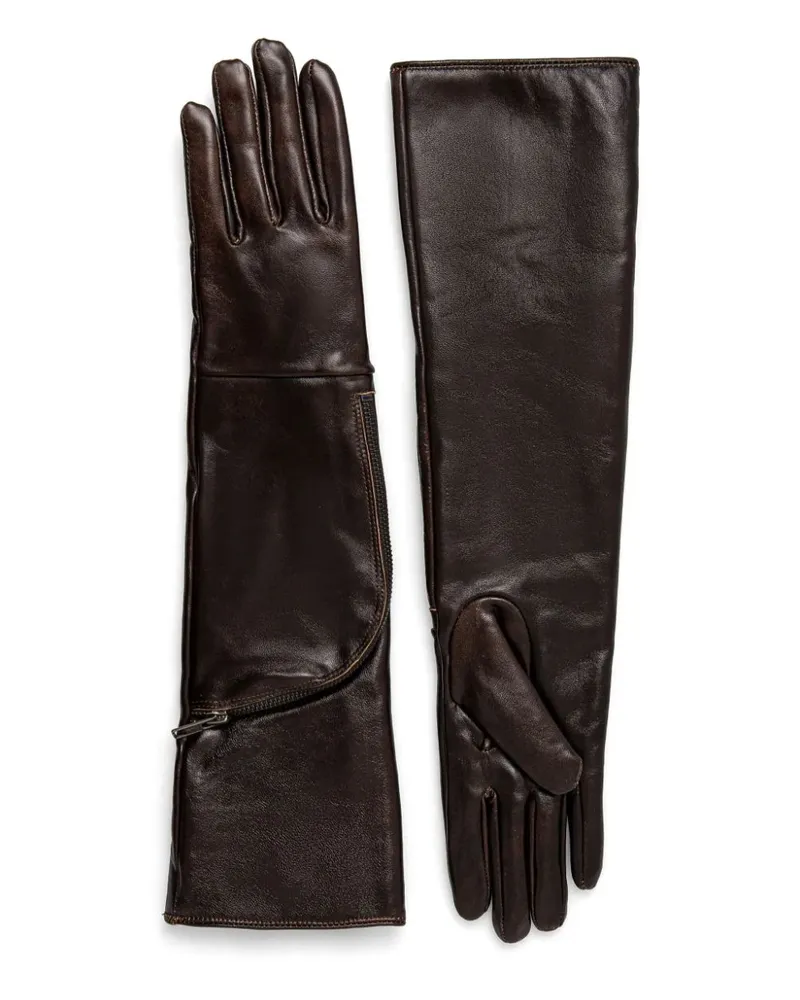 Gestuz Handschuhe aus Leder - Braun Braun