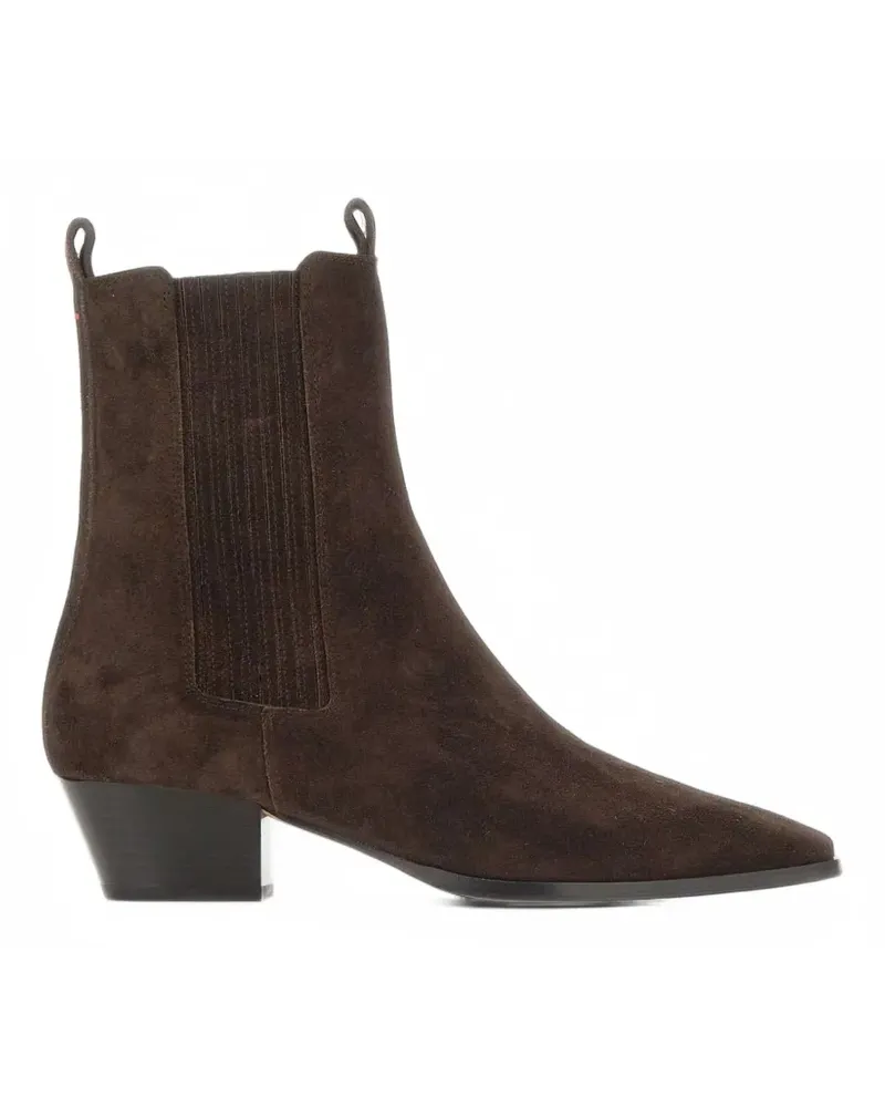aeyde Agata square-toe ankle boots - Braun Braun