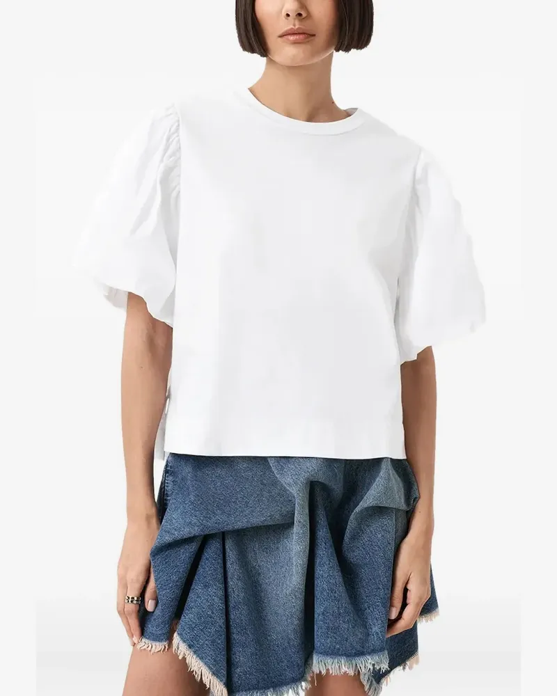 AllSaints Jess puff-sleeve top - Weiß Weiß