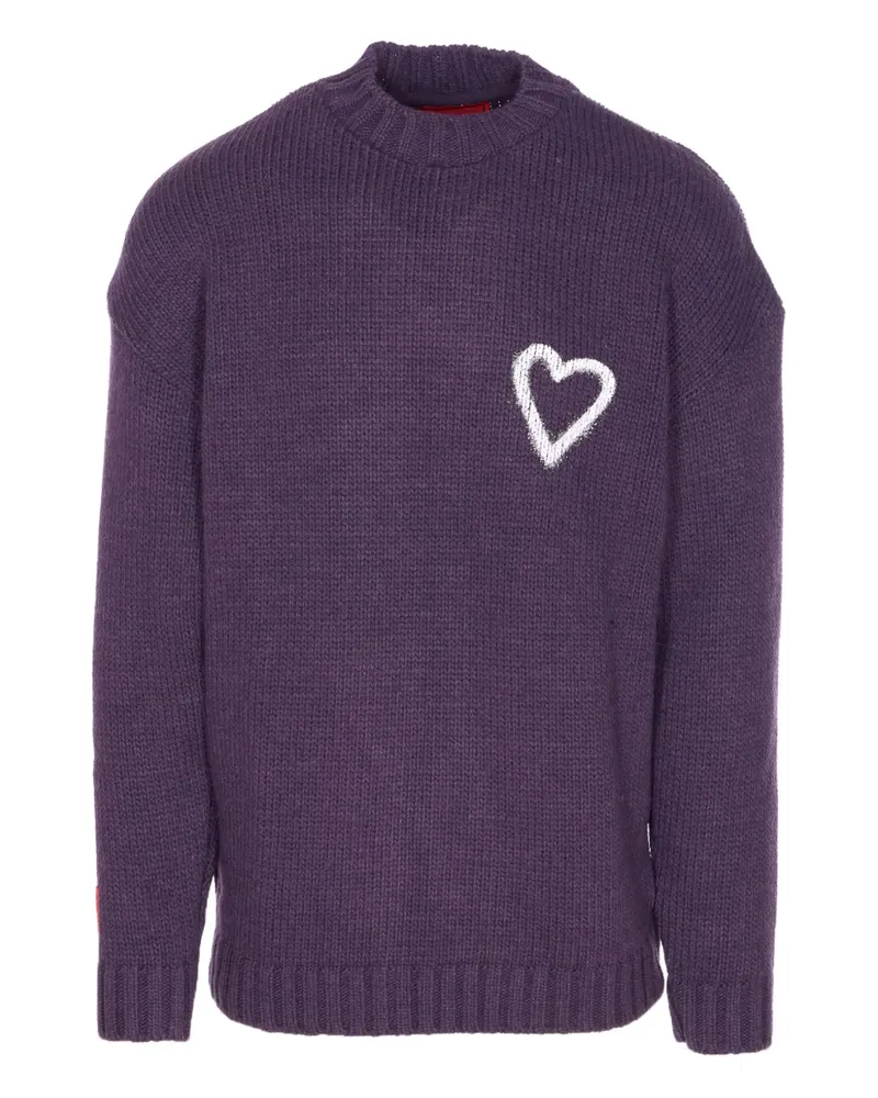 Vision Of Super Sweatshirt mit Herzstickerei - Violett Violett