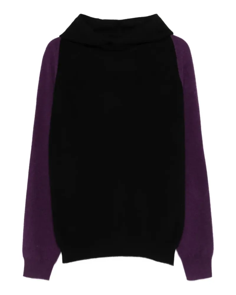 Frenckenberger Hoodie in Colour-Block-Optik - Schwarz Schwarz
