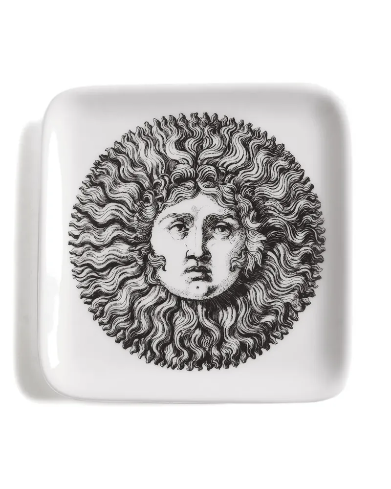 Fornasetti Aschenbecher mit Sonnen-Print - Schwarz Schwarz