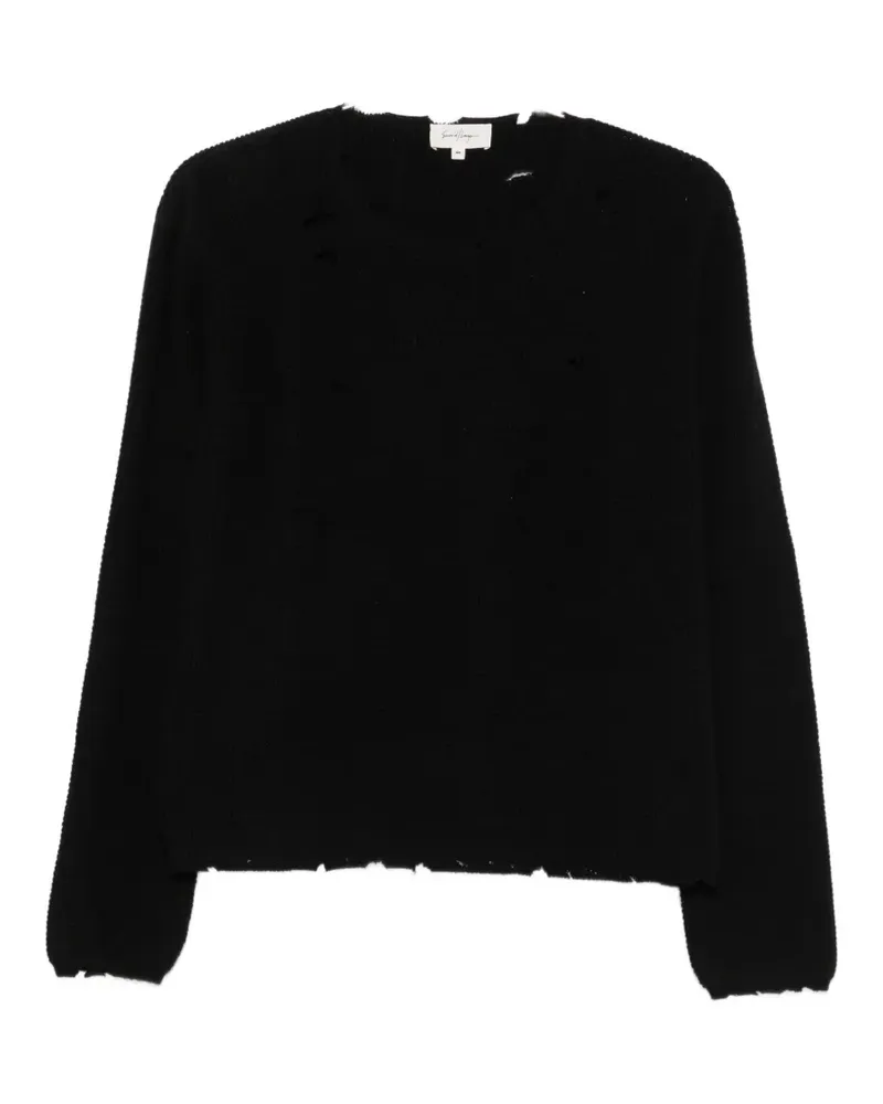Second/Layer Pullover im Distressed-Look - Schwarz Schwarz