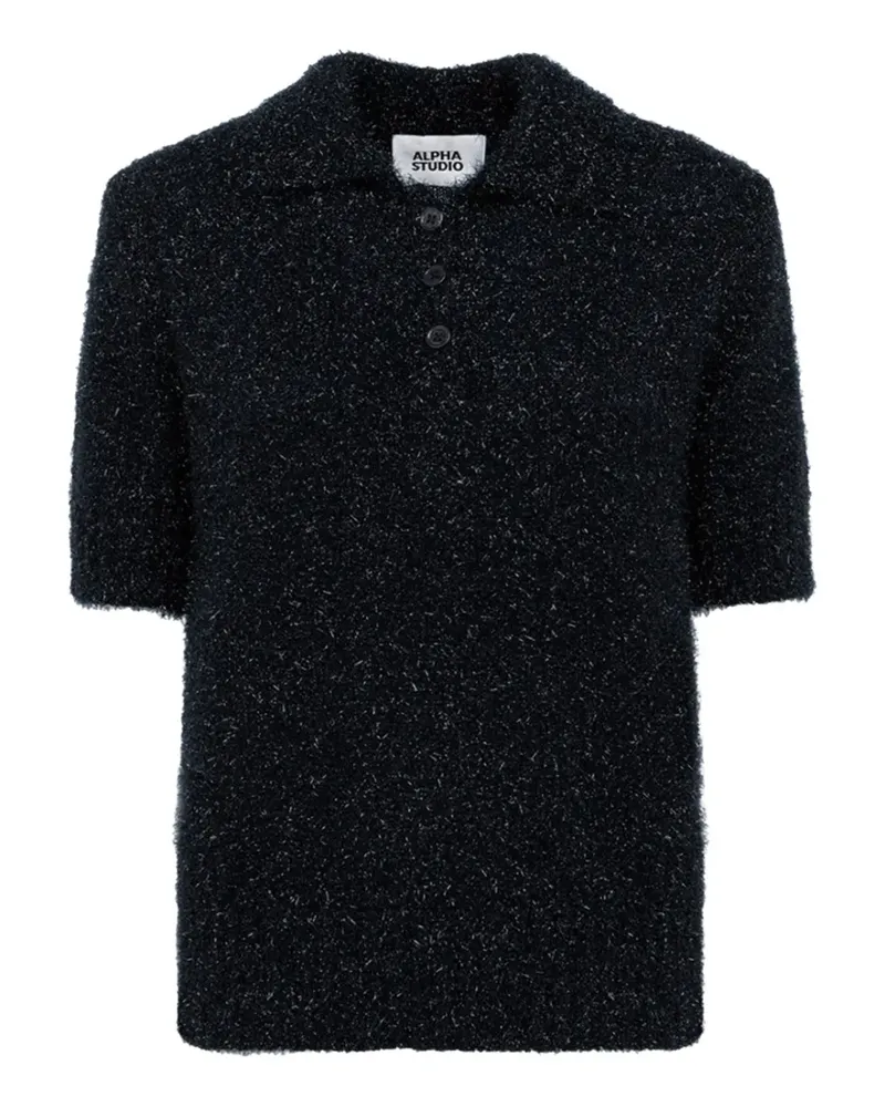Alpha Studio buttoned polo shirt - Blau Blau