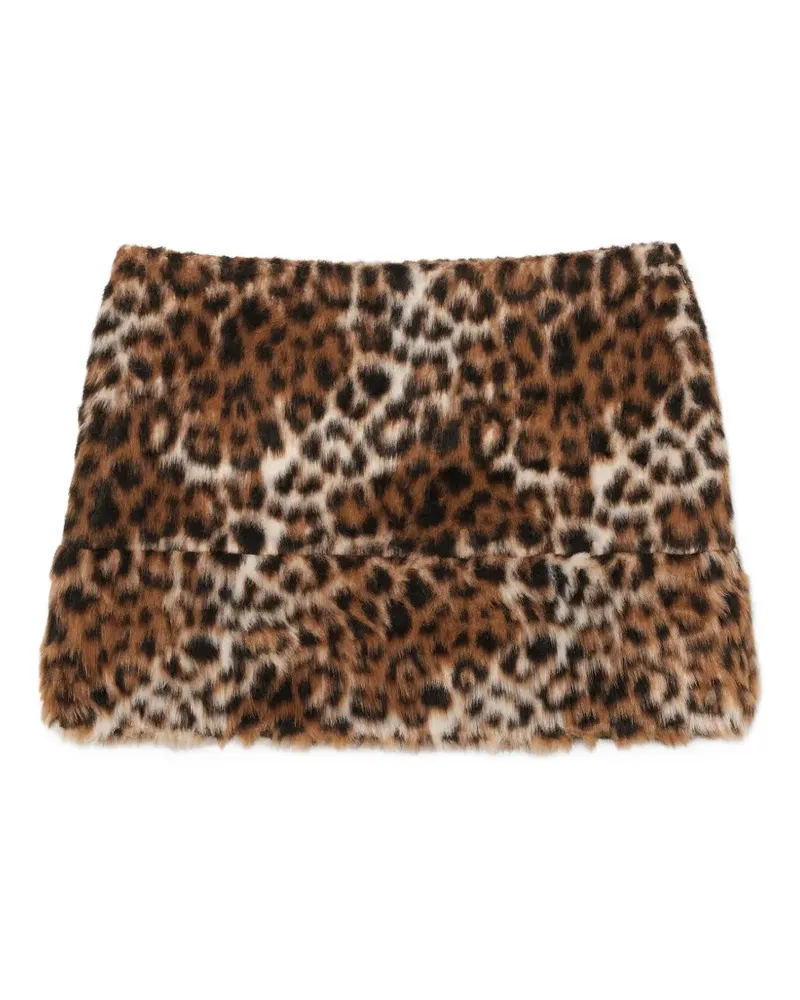 Marc Jacobs Rock aus Faux Fur mit Leopardenprint - Braun Braun
