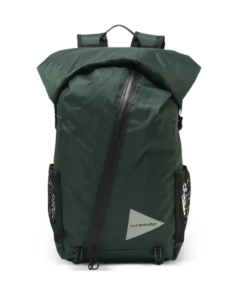 and wander logo backpack - Grün Grün