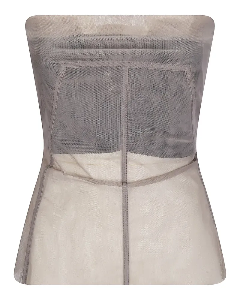 Rick Owens mesh strapless bustier - Nude Nude