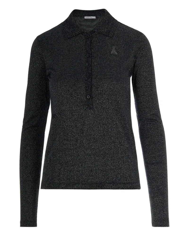 Patrizia Pepe Poloshirt mit Glitterverzierung - Blau Blau