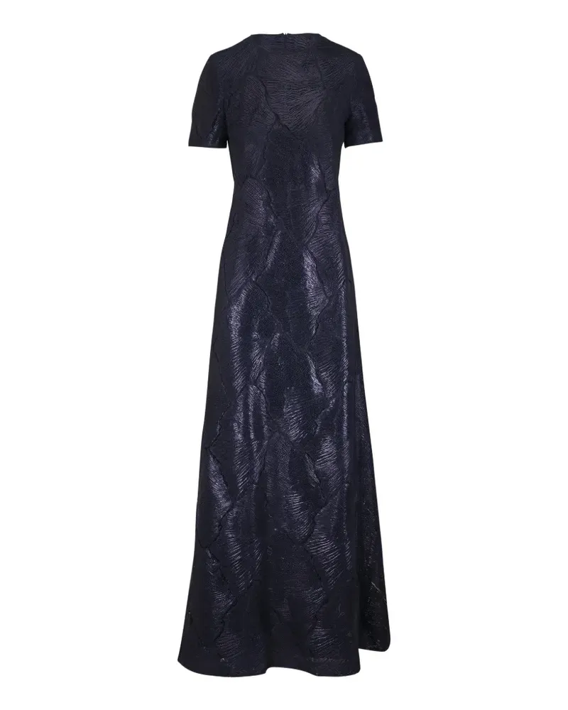 Akris lace-textured A-line gown - Blau Blau