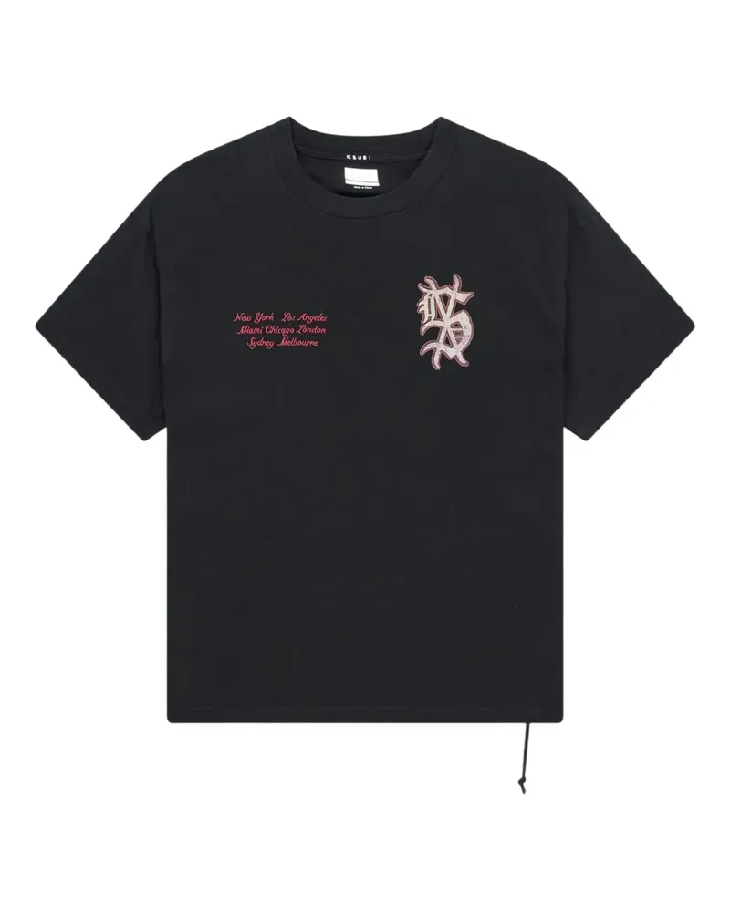 ksubi Playoff Ekcess T-Shirt - Schwarz Schwarz