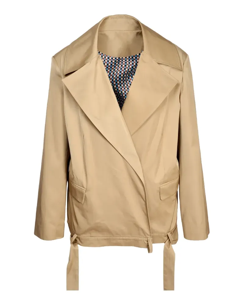 Ioana Ciolacu pocket belted jacket - Nude Nude