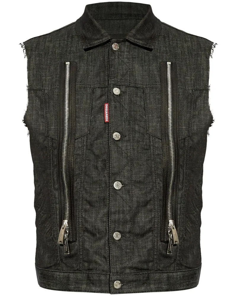 Dsquared2 Weste aus Denim - Schwarz Schwarz