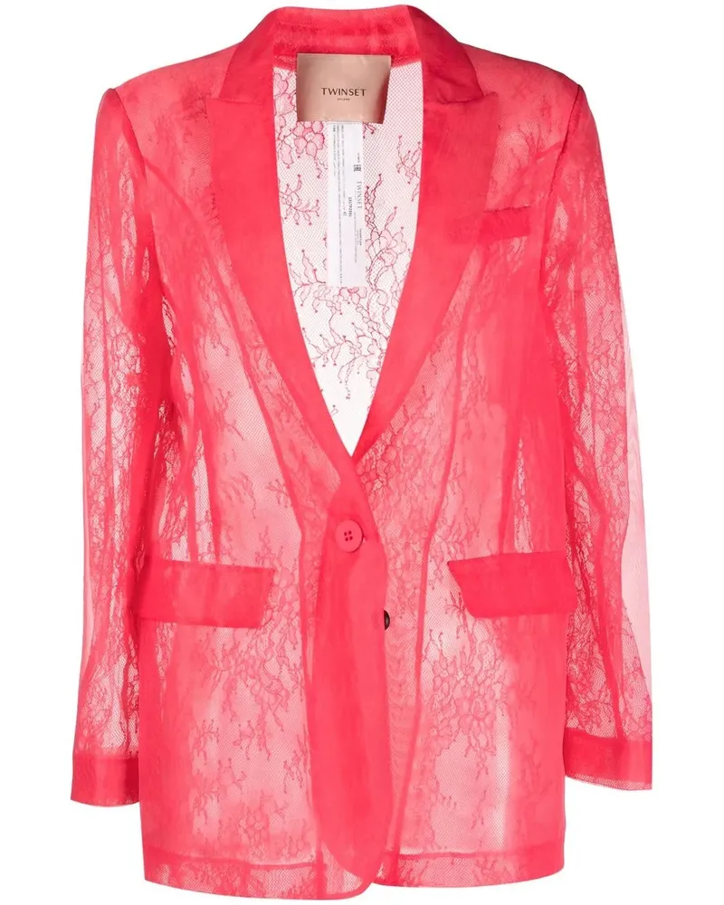 Twin-Set Einreihiger Blazer - Rosa Rosa