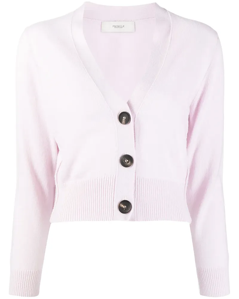 Pringle of Scotland Kaschmircardigan mit V-Ausschnitt - Rosa Rosa