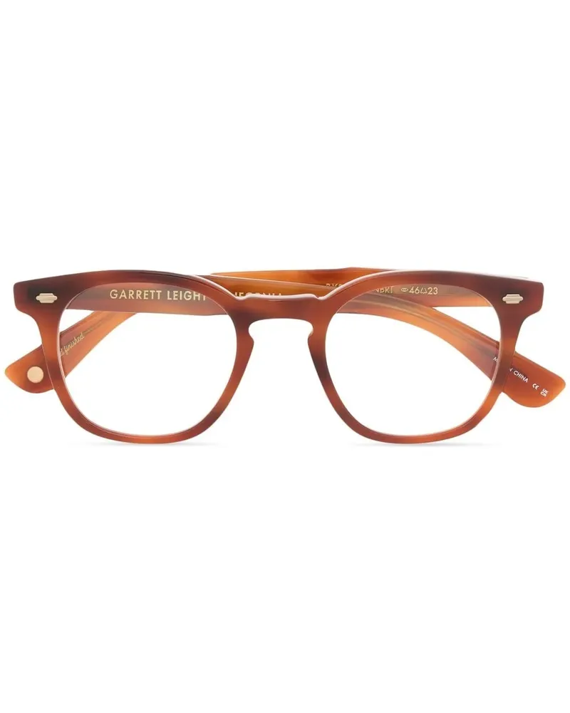 Garrett Leight Brille mit rundem Gestell - Braun Braun