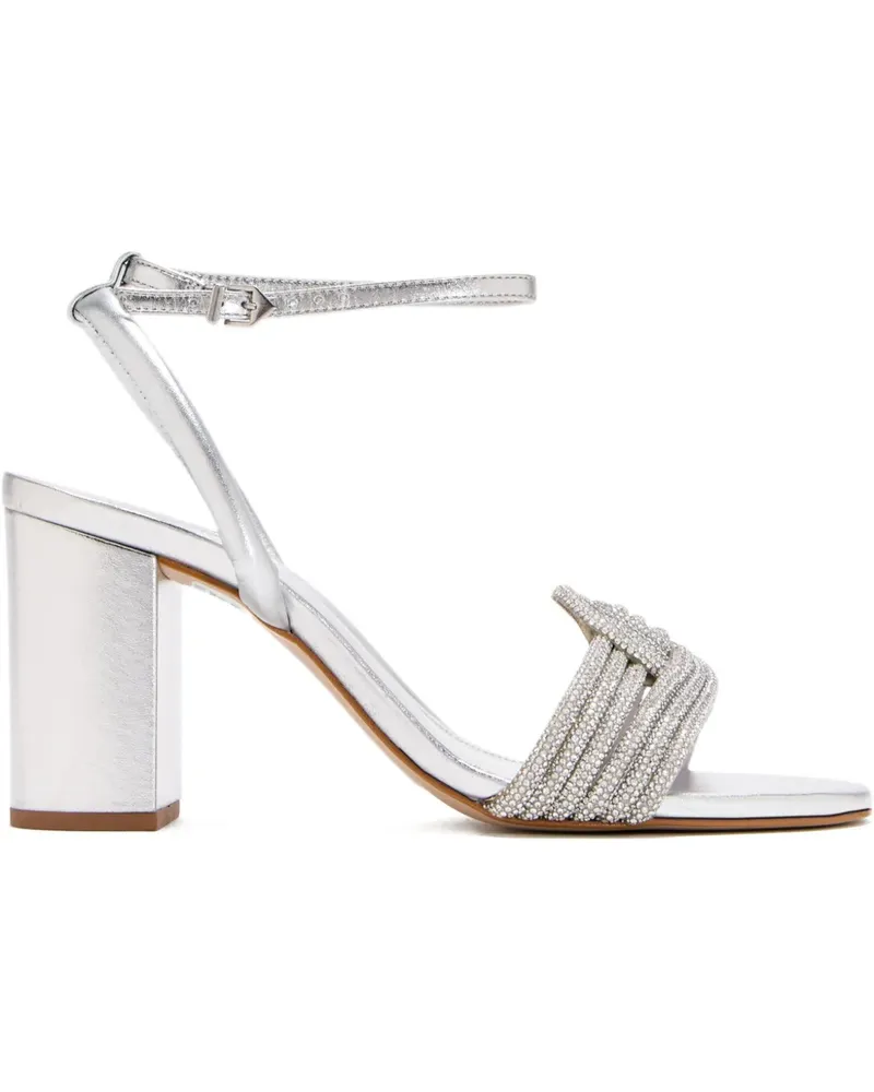 Schutz Sandalen mit Kristallen 90mm - Silber Silber