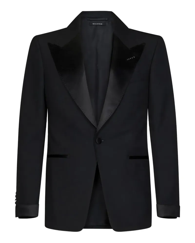 Tom Ford Einreihige Jacke - Schwarz Schwarz