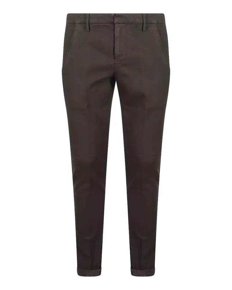 Dondup logo-plaque slim-fit trousers - Braun Braun