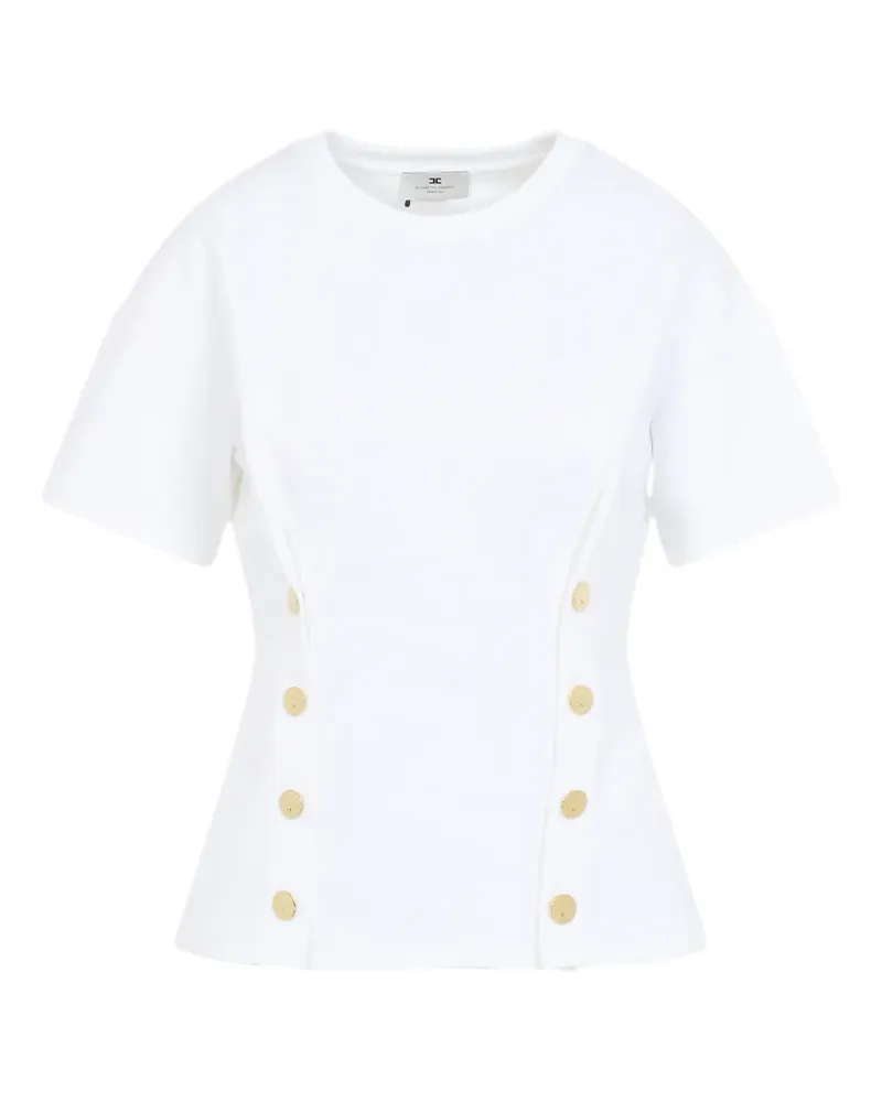 Elisabetta Franchi button-detail top - Weiß Weiß