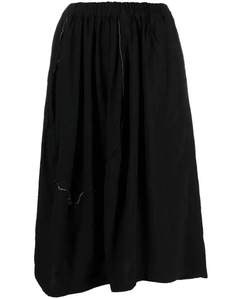 Comme des Garçons Midirock mit Faden - Schwarz Schwarz