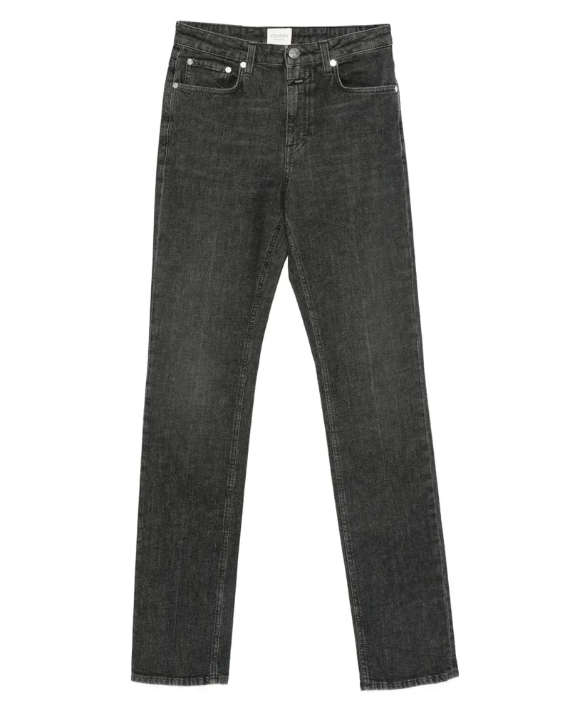 Closed Jeans mit Logo-Patch - Schwarz Schwarz