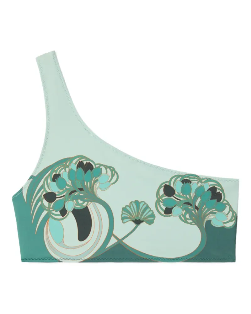 La DoubleJ One-Shoulder-Badeanzug - Grün Grün