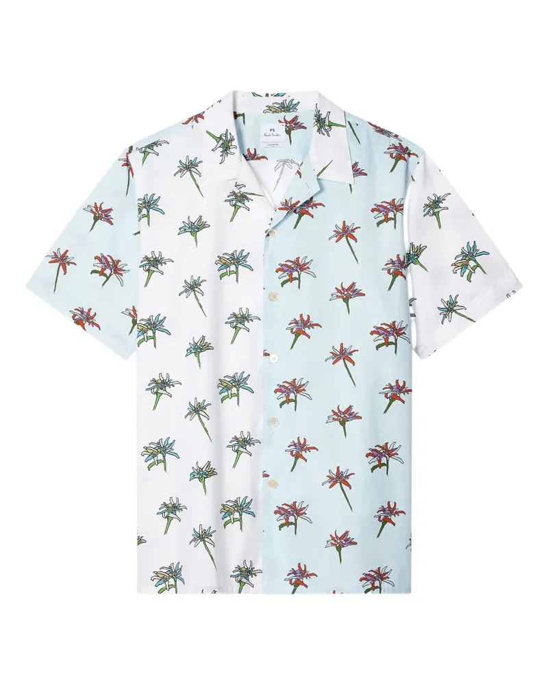 Paul Smith Hemd mit Edelweiß-Print Weiß