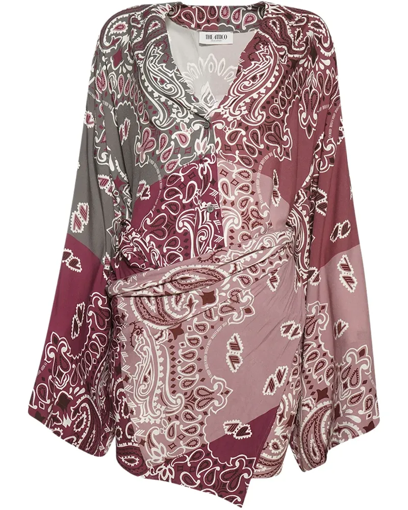 ATTICO Kleid mit Bandana-Print - Rot Rot