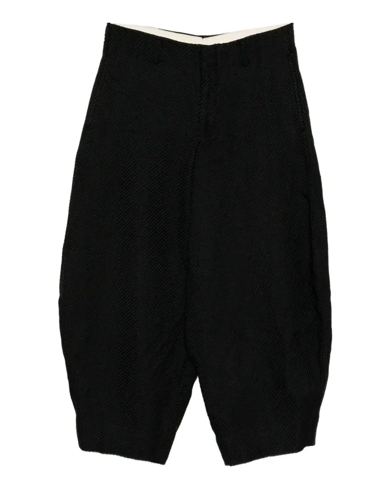 Comme des Garçons textured trousers - Schwarz Schwarz