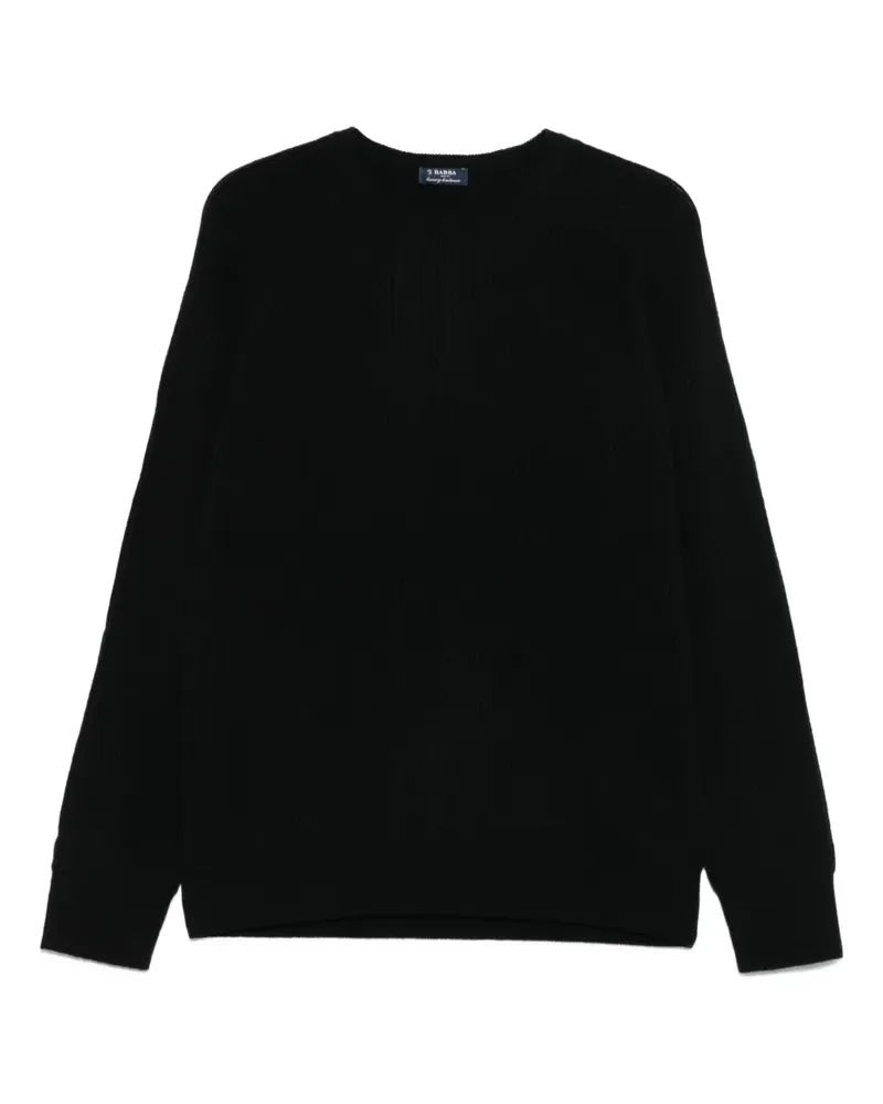 BARBA Gerippter Pullover - Schwarz Schwarz