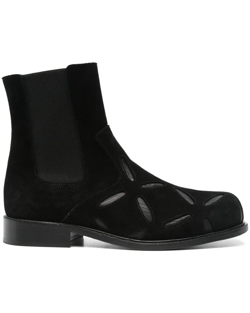 STEFAN COOKE Slashed Stiefel - Schwarz Schwarz
