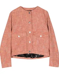 Paul Smith Tweed-Jacke mit rundem Kragen Orange