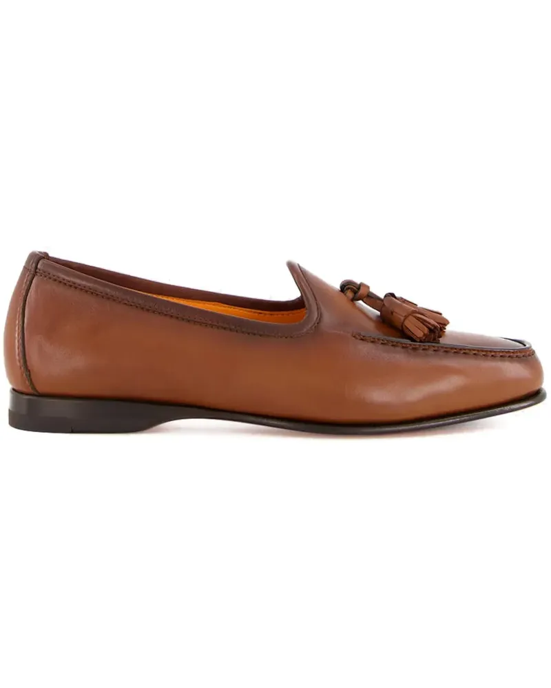 Santoni Loafer mit Quasten - Braun Braun