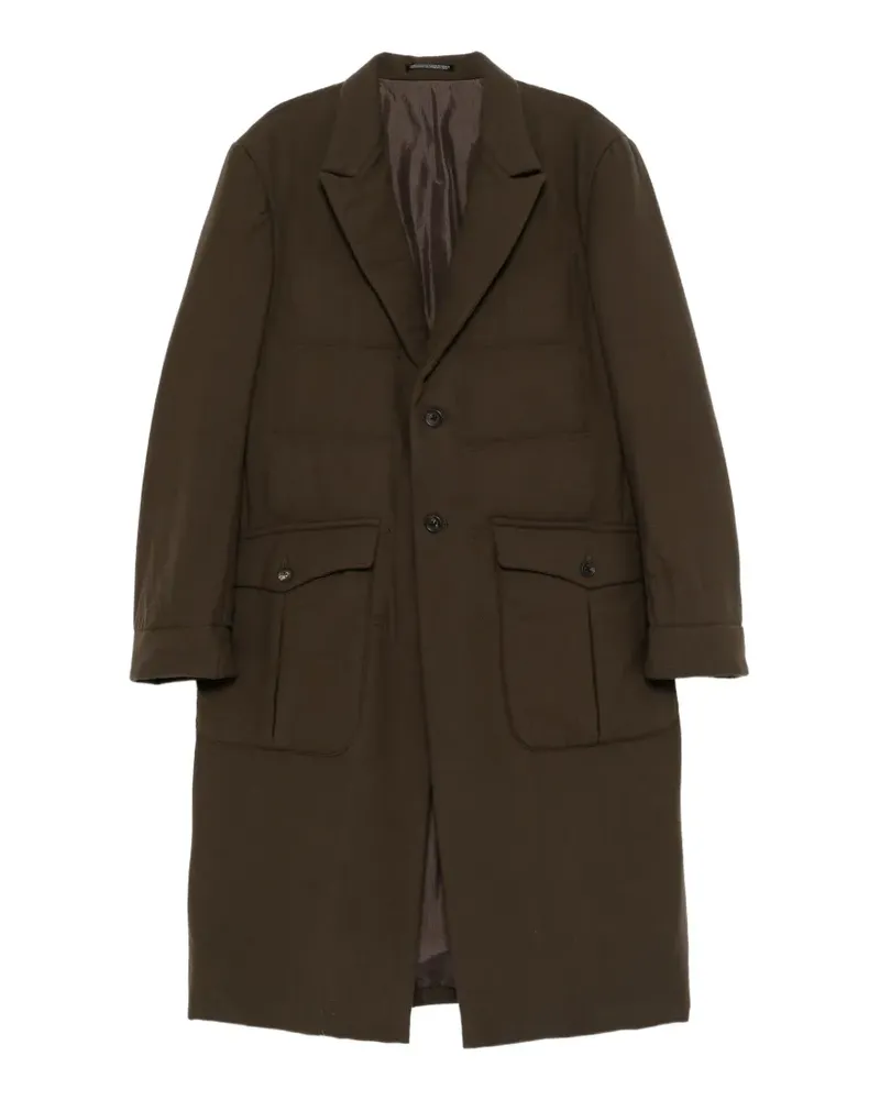 Yohji Yamamoto Wattierter Mantel mit zwei Knöpfen - Grün Grün