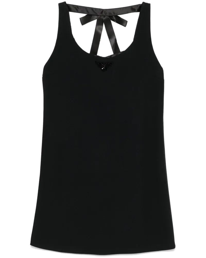 Prada Minikleid mit Triangel-Logo - Schwarz Schwarz