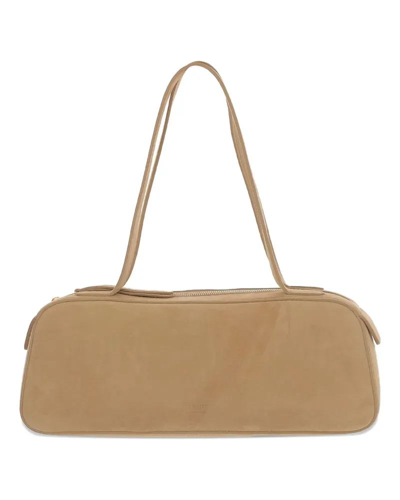 KHAITE suede shoulder bag - Nude Nude
