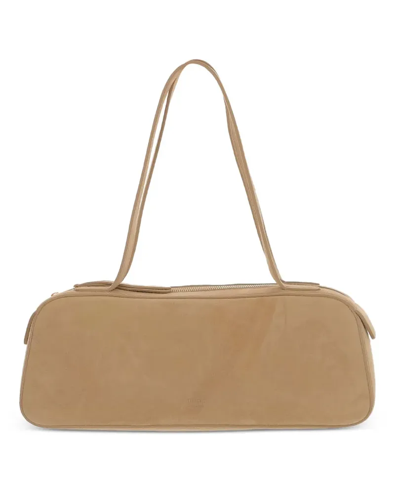 KHAITE Schultertasche aus Wildleder - Nude Nude