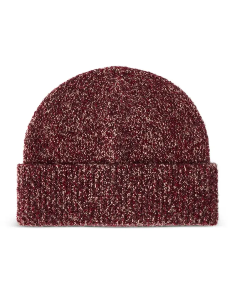 Brunello Cucinelli Gerippte Beanie aus Schurwolle, Seide und Kaschmir - Rot Rot
