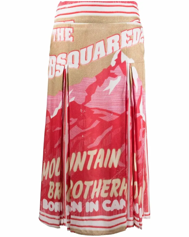 Dsquared2 Rock mit Logo - Rosa Rosa