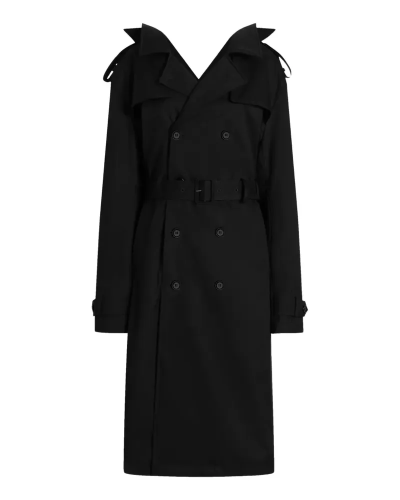 Dolce & Gabbana Zweireihiger Trenchcoat - Schwarz Schwarz